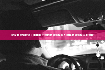 武汉婚外情取证：中国有正规的私家侦探吗？揭秘私家侦探行业现状