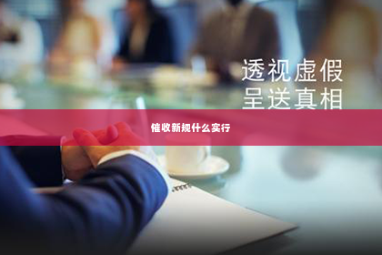 催收新规什么实行