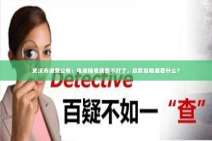 武汉市调查公司：电话催收突然不打了，这背后隐藏着什么？