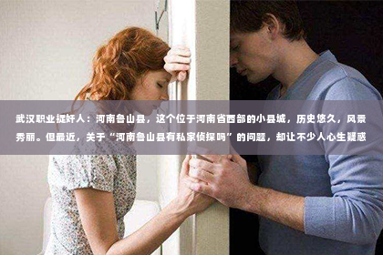 武汉职业捉奸人：河南鲁山县，这个位于河南省西部的小县城，历史悠久，风景秀丽。但最近，关于“河南鲁山县有私家侦探吗”的问题，却让不少人心生疑惑。今天，我就来和大家聊聊这个话题。