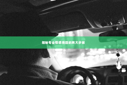 揭秘专业情感挽回的两大步骤