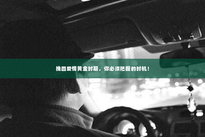 挽回爱情黄金时期，你必须把握的时机！