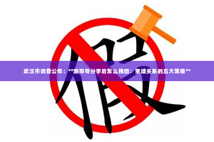 武汉市调查公司：**跟哥哥分手后怎么挽回：重建关系的五大策略**