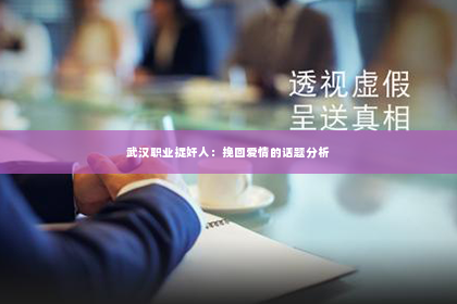 武汉职业捉奸人：挽回爱情的话题分析