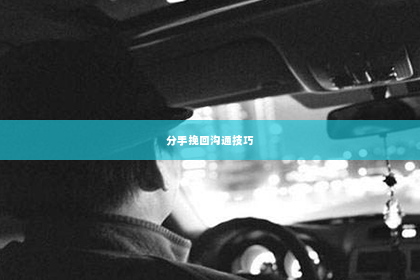 分手挽回沟通技巧