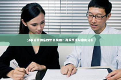 分手后拿回东西怎么挽回？有效策略与案例分析