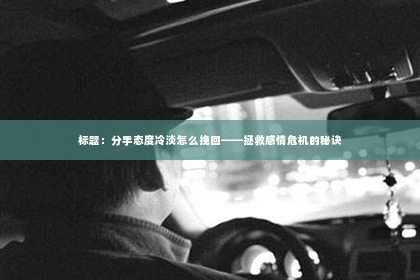 标题：分手态度冷淡怎么挽回——拯救感情危机的秘诀