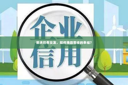 前夫已有女友，如何挽回曾经的幸福？
