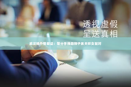武汉婚外情取证：楚分手挽回狮子男天秤女配对